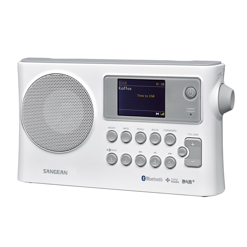 RADIO DIGITAL FM-RDS DAB+ BLUETOOTH SANGEAN BTR-160 BLANCO
