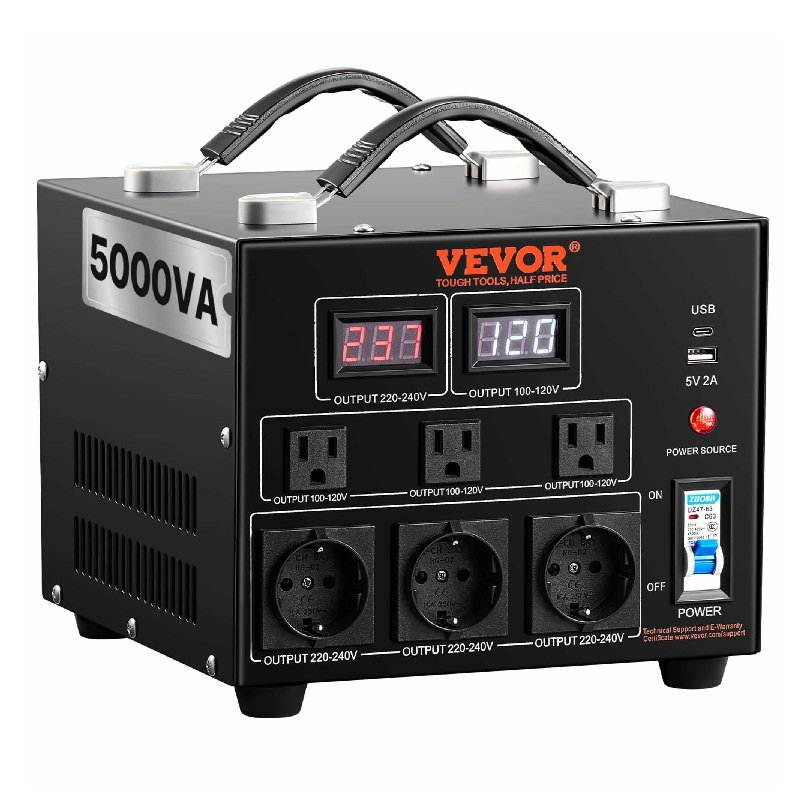 AUTOTRANSFORMADOR 5000VA REVERSIBLE 110-230VAC VEVOR