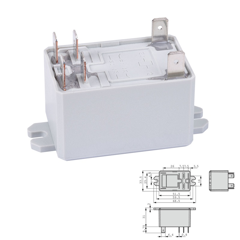 RELÉ DE POTENCIA FINDER 66.82 AC 230V (2Co) 30A FASTON Ag2O SOLDAR