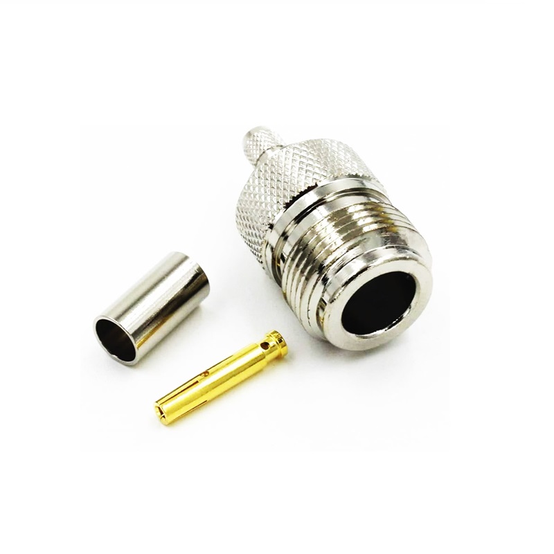 CONECTOR N HEMBRA AÉREO RECTO CRIMPAR RG58