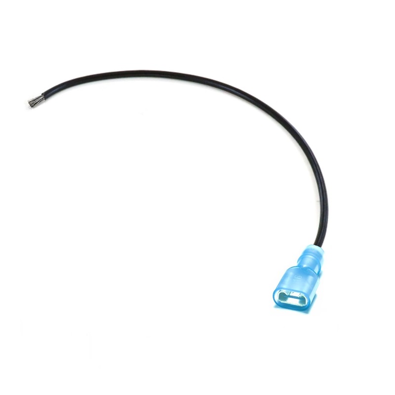 TERMINAL FASTON 6.35mm HEMBRA AISLADO AZUL CON CABLE