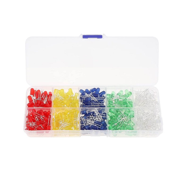 KIT DIODOS LED Ø5mm COLORES VARIOS 100 UNIDADES