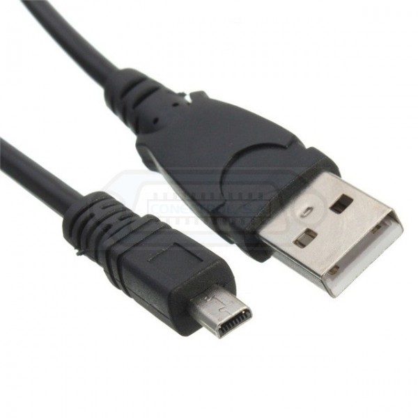 CABLE USB-A 2.0 MACHO - Mini USB 8P MACHO NIKON 1.8m