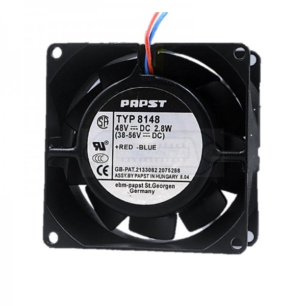 VENTILADOR AXIAL DC 48V PAPST 80x80x38mm 2 HILOS