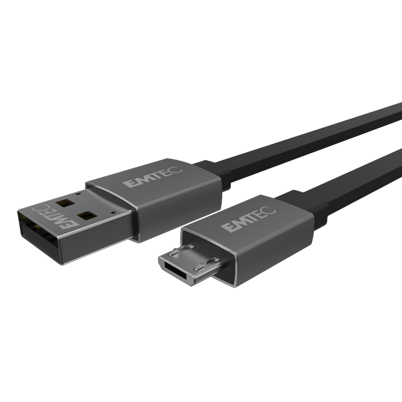 CABLE USB-A a MicroUSB-B MACHO-MACHO DATOS/CARGA PLANO 1.2m
