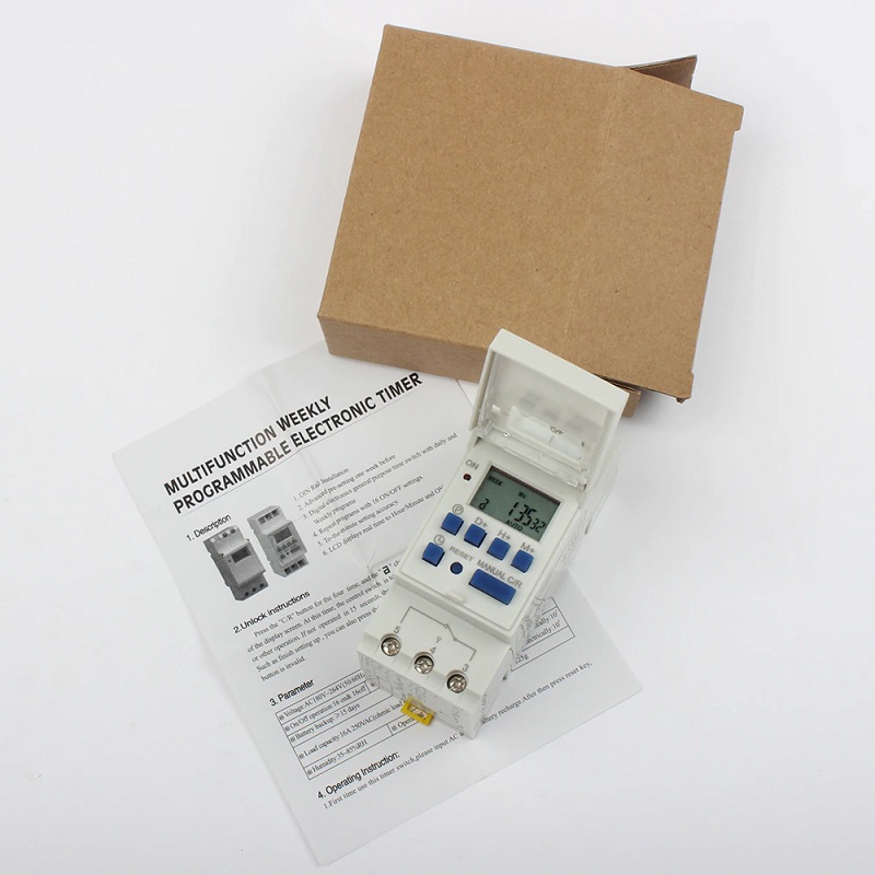 PROGRAMADOR DIGITAL DC/AC 12V 16A CARRIL DIN - Imagen 4