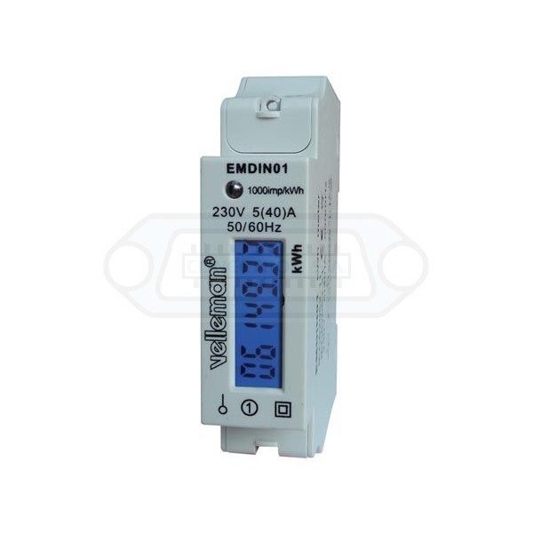 MEDIDOR KWH MONOFÁSICO CARRIL DIN - 1 MÓDULO