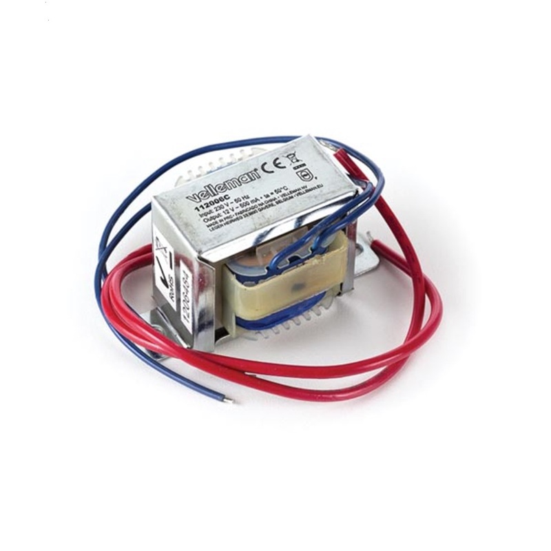 TRANSFORMADOR BOBINADO 230V AC 12V 0.5A 6VA CHASIS ABIERTO