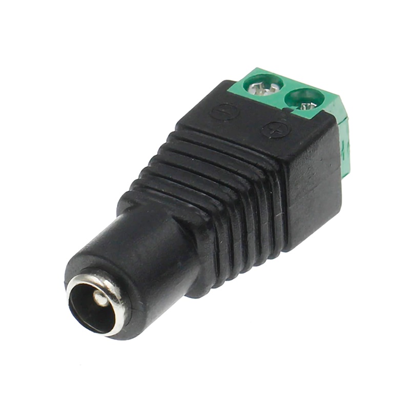 CONECTOR RÁPIDO JACK DC MACHO Ø5.5x2.1mm BORNA TORNILLO