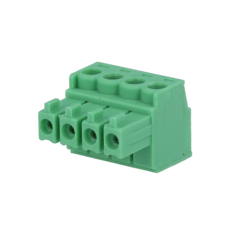 CLEMA ENCHUFABLE 3.5mm HEMBRA 4 VÍAS RECTO A TORNILLO