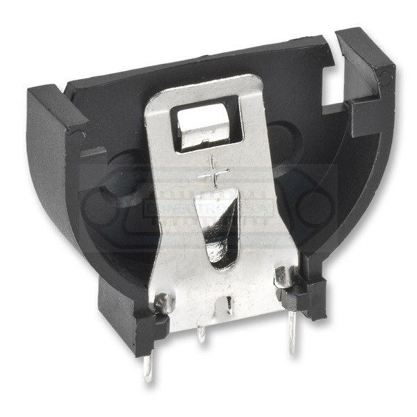 PORTAPILAS BOTÓN 1 PILA Ø20mm PCB VERTICAL