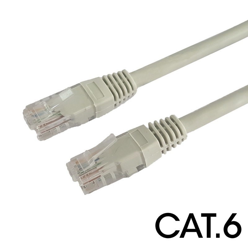 CABLE RJ45 UTP CAT6 GIGABIT M-M GRIS 1m