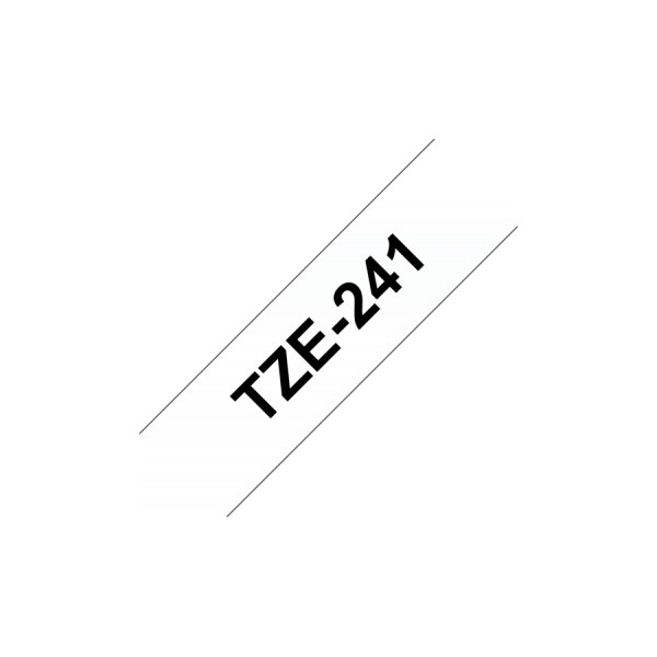 CINTA LAMINADA BROTHER 18mm NEGRO/BLANCO 8m