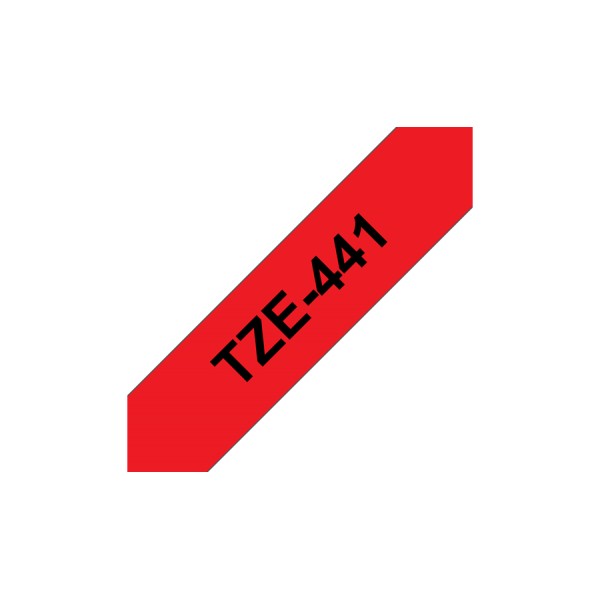 CINTA LAMINADA BROTHER 18mm NEGRO/ROJO 8m