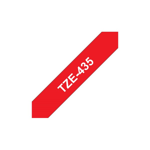 CINTA LAMINADA BROTHER 12mm BLANCO/ROJO 8m