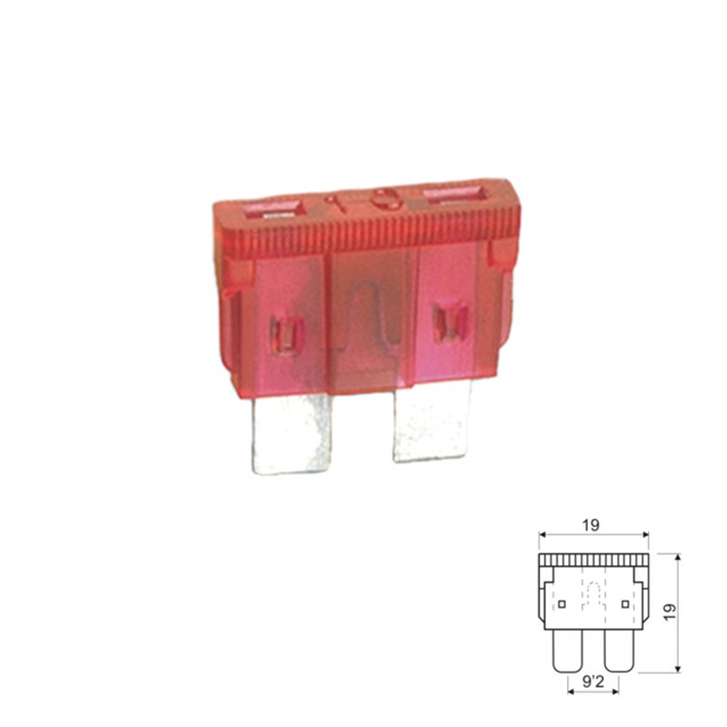 FUSIBLE LAMINADO 19MM COCHE 10A ROJO