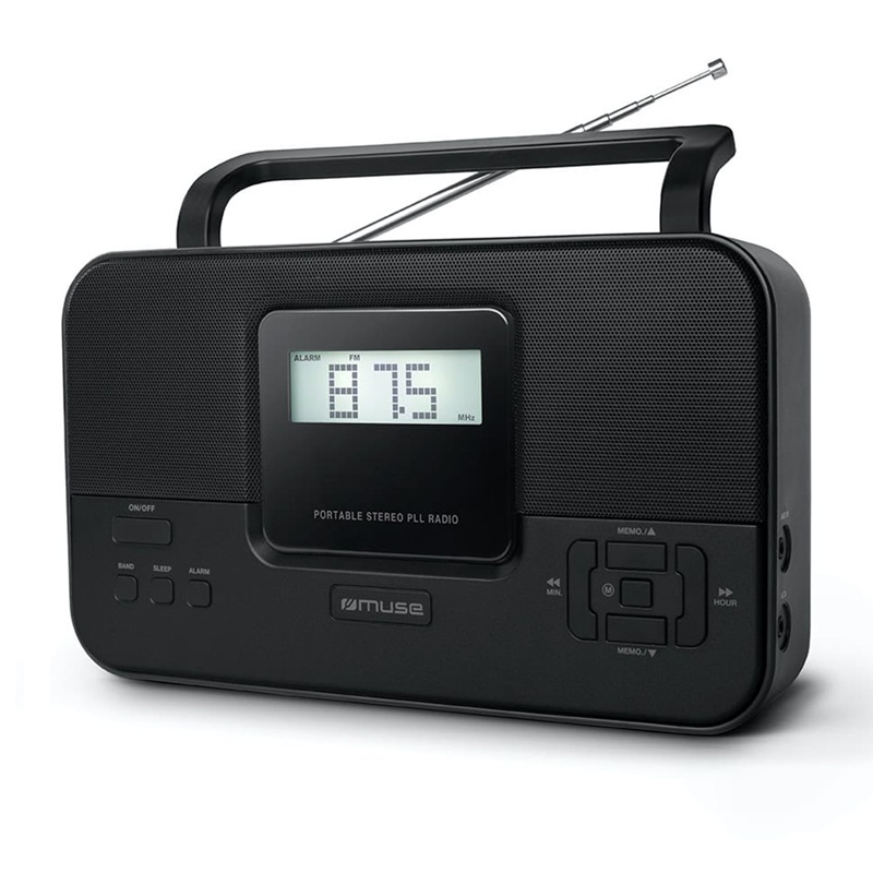 RADIO DIGITAL PORTÁTIL FM/AM PLL, ESTÉREO, LCD, MUSE M-087MB AC/DC NEGRO
