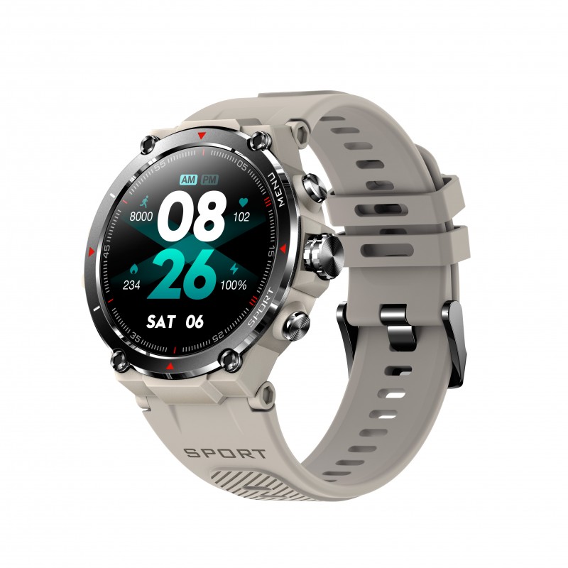 SMARTWATCH CON GPS & AMOLED HD 1,3"  DCU 14 MODOS GRIS