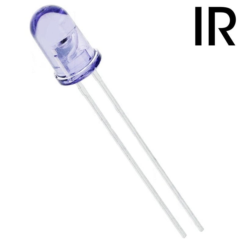 DIODO LED IR Ø5mm EMISOR INFRARROJOS 880nm 40mW 22º