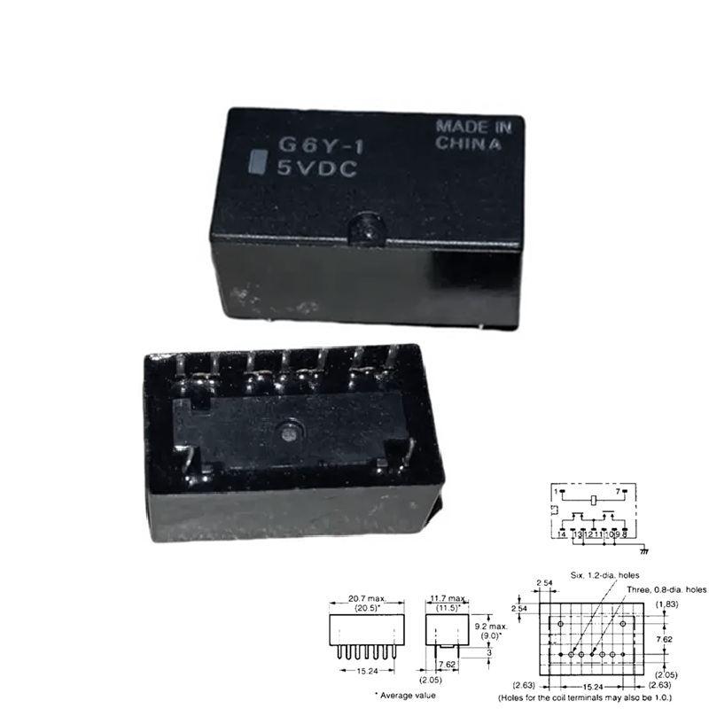 RELÉ ALTA FRECUENIA OMRON G6 Y-1- DC 5V (1Co) 900MHz PCB
