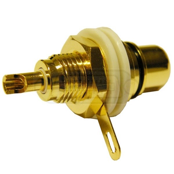CONECTOR RCA HEMBRA CHASIS AISLADO NEGRO