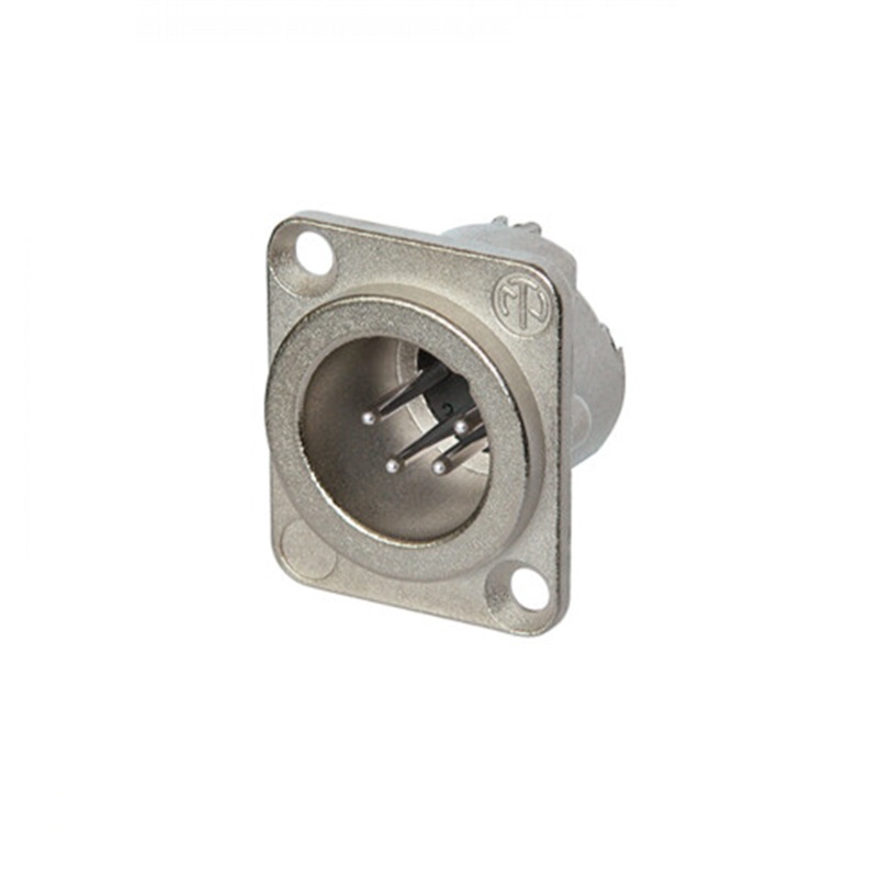 CONECTOR XLR 4P MACHO CHASIS D NEUTRIK NÍQUEL/PLATA