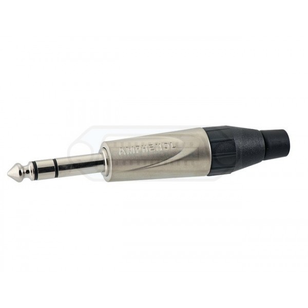 CONECTOR JACK 6.35mm MACHO ESTÉREO AMPHENOL