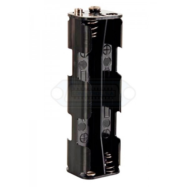 PORTAPILAS 8 PILAS AA DOBLE (4+4) LARGO TERMINAL CLIP
