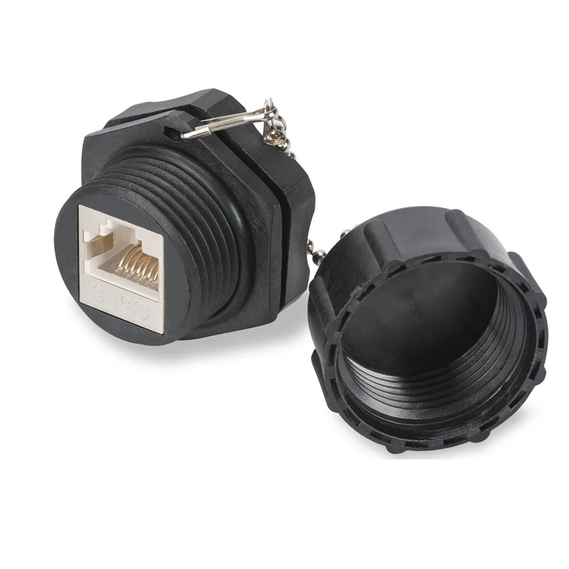 ADAPTADOR IP67 RJ45 HEMBRA-HEMBRA CAT6 STP CHASIS DIGITUS