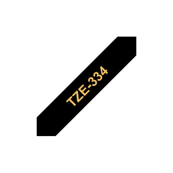 CINTA LAMINADA BROTHER 12mm ORO/NEGRO 8m