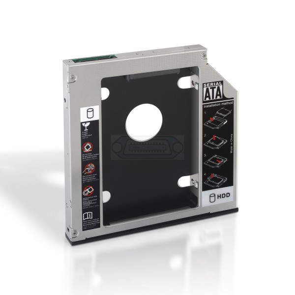 ADAPTADOR HDD/SSD 9.5/7.0MM A UNIDAD ÓPTIC 12.7MM PORTÁTIL