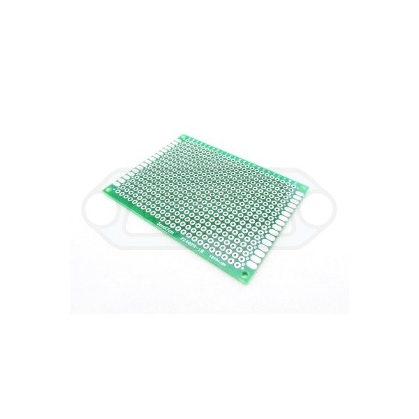 PLACA C.I. PERFORADA TOPOS, 2 CARAS, 50x70mm, VERDE, FR4
