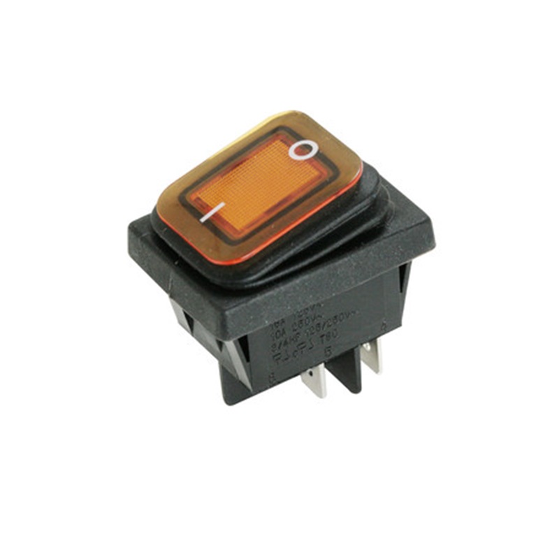 INTERRUPTOR ESTANCO IP54 ON-OFF 16A/250V LUZ AMBAR PANEL