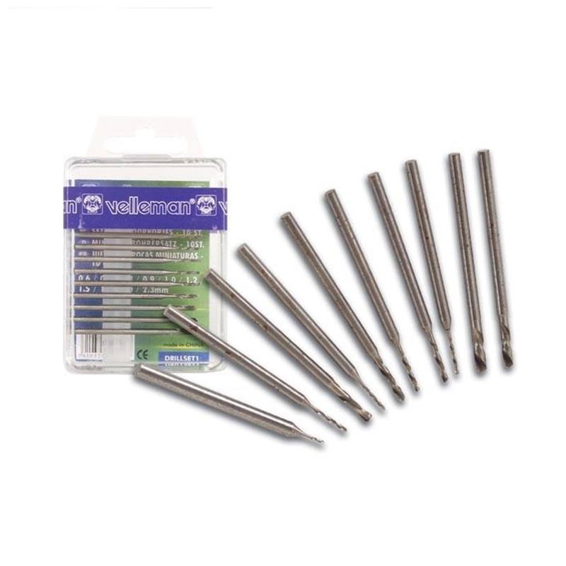 JUEGO MINI BROCAS DRILL x10 PCB 0.6mm - 2.3mm