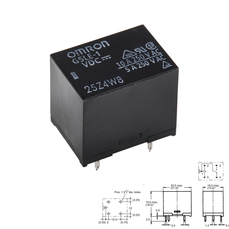 RELÉ MINIATURA OMRON G5LE-1 DC 24V (1Co) 10A PCB