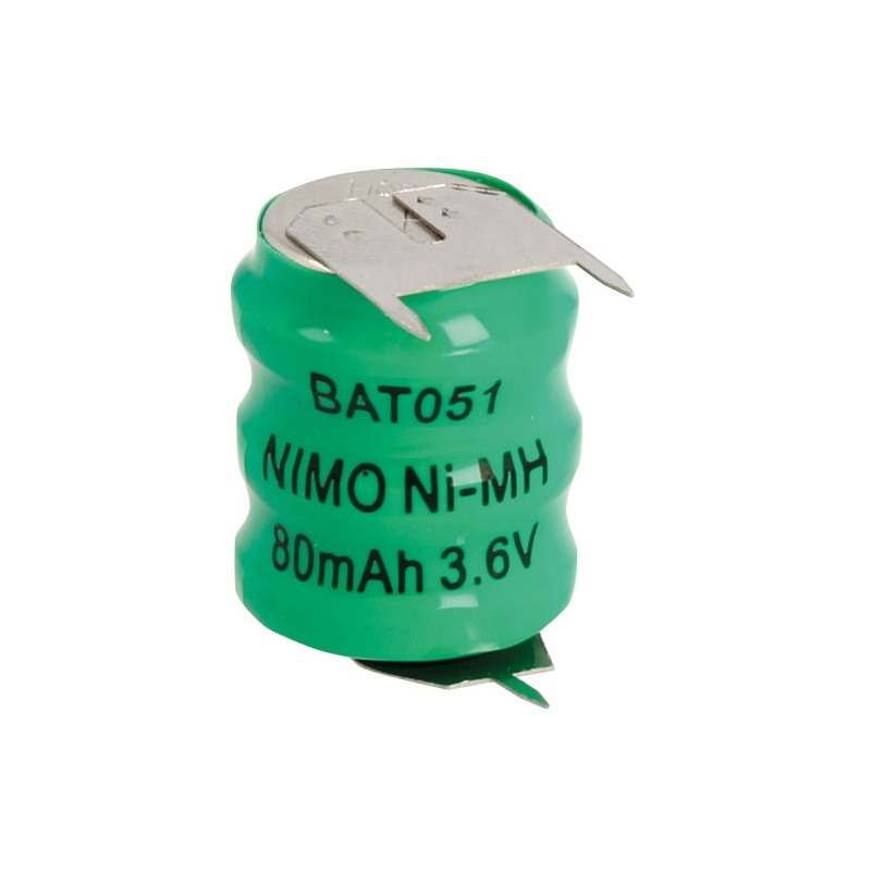 BATERÍA RECARGABLE Ni-MH 3.6V 80mAh GB80x3 C.I. 2+1 PIN