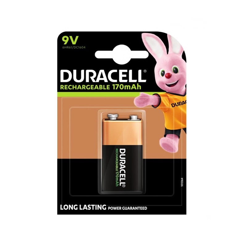 BATERÍA DURACELL 6F22 RECHARGE 170mAh 9V NiMH PACK 1U
