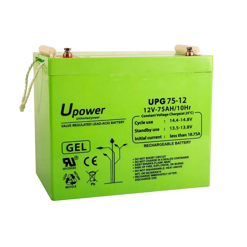 BATERÍA PLOMO GEL UPOWER 12V 75AH T6