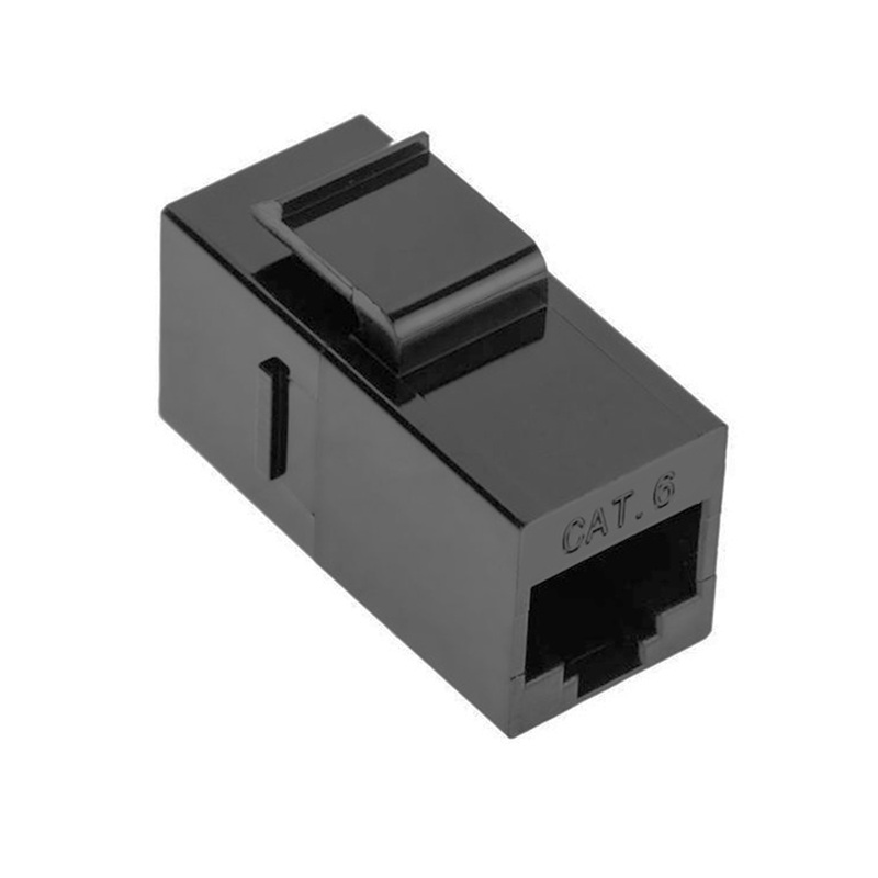 ADAPTADOR RJ45 CAT6 H-H KEYSTONE PANEL PVC NEGRO