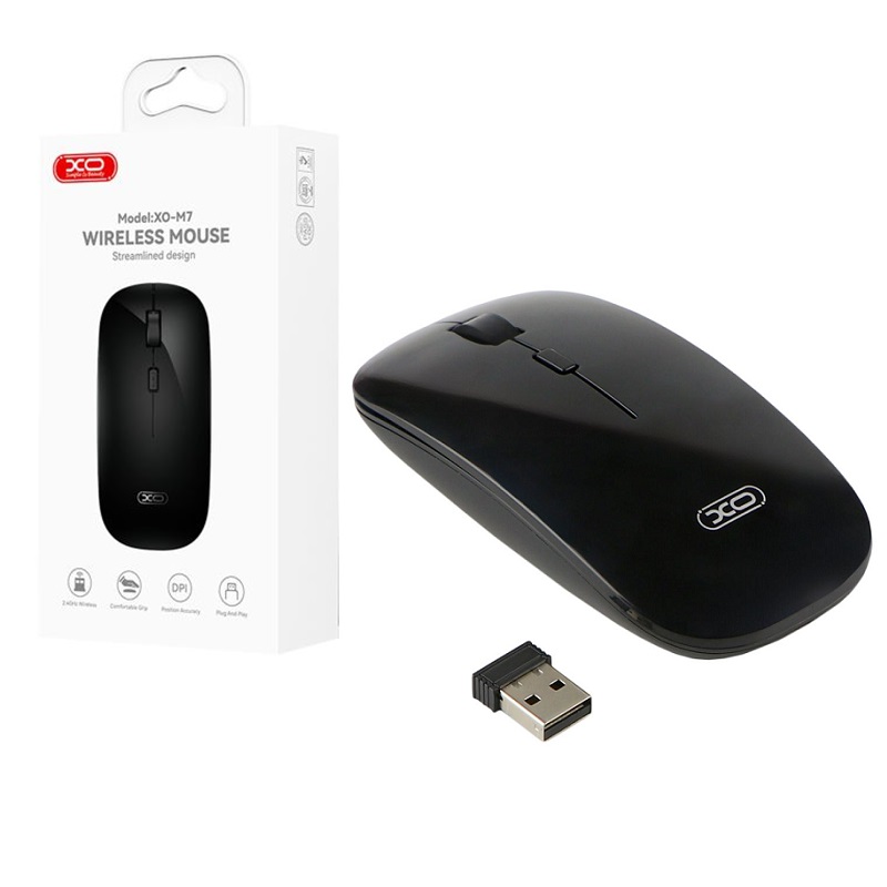 RATÓN ÓPTICO WIRELESS 2.4GHZ XO M7 NEGRO