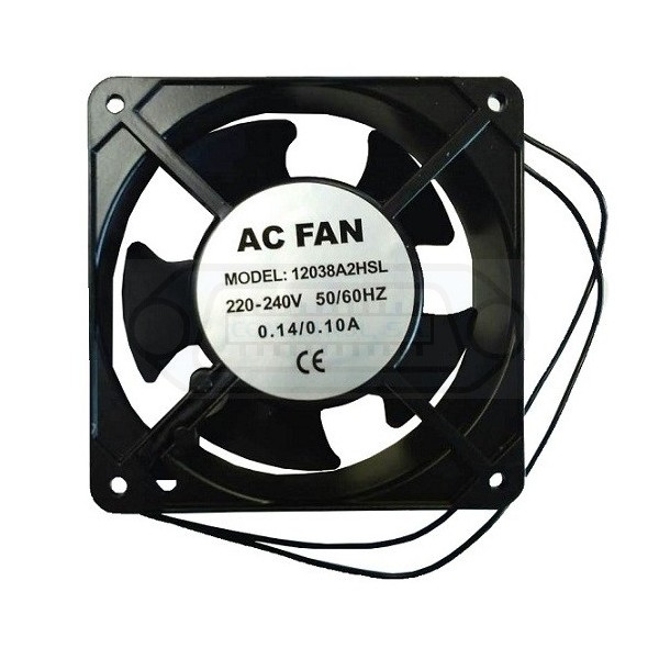 VENTILADOR AXIAL AC 220V 120x120x38mm RODAMIENTO 26W