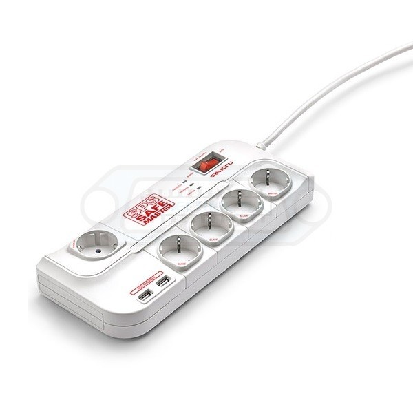 REGLETA ELÉCTRICA PROTECTORA 5 SALIDAS SPS SAFE MASTER