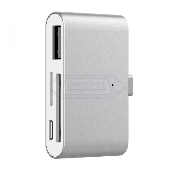 ADAPTADOR USB-C 4EN1 HUB OTG LECTOR MULTITARJETAS