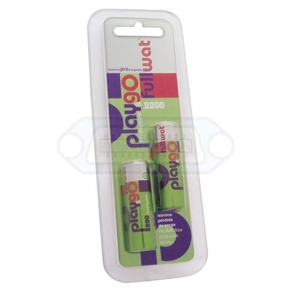 PACK 2 BATERÍAS RECARGABLES AA FULLWAT 2200MAH