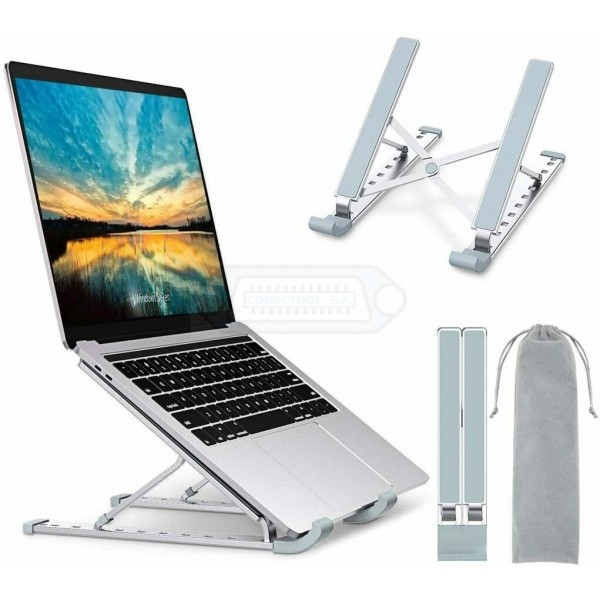 SOPORTE ALUMINIO UNIVERSAL AJUSTABLE TABLETS Y PORTÁTILES