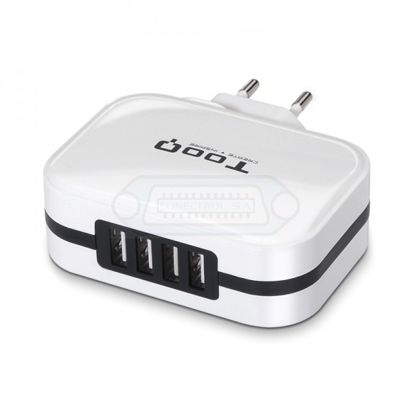 CARGADOR PARED USB x4 5V 6.8A CONTROL AI