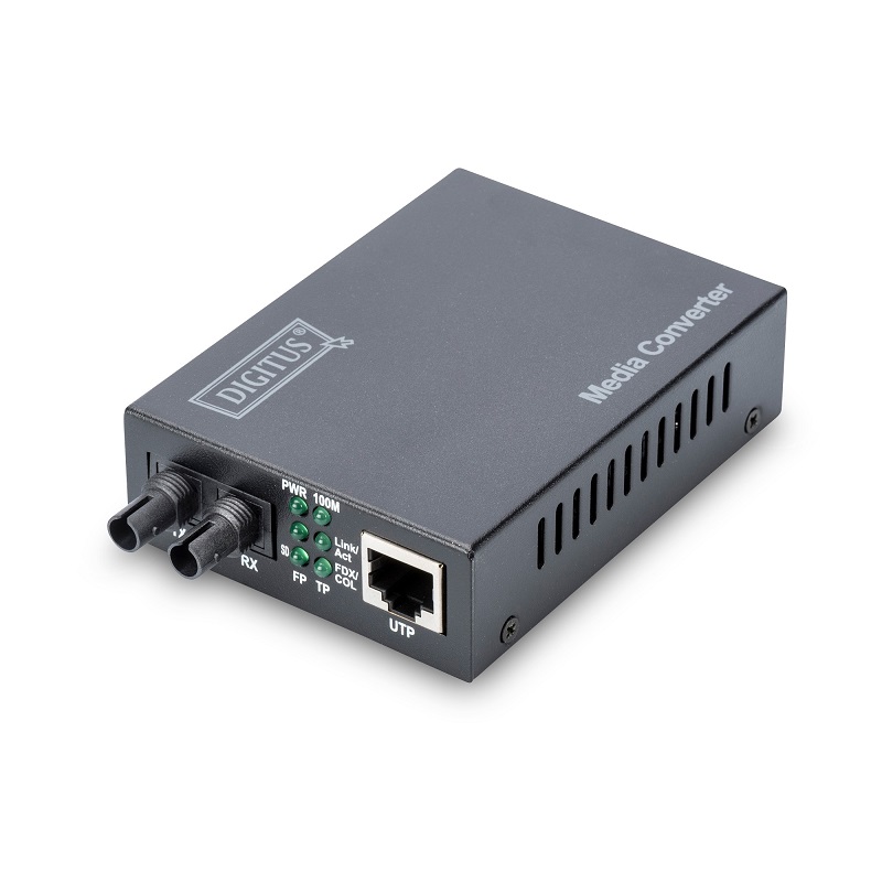 CONVERTIDOR DE MEDIOS 10/100MB ST DUPLEX MULTIMODO 1310nm 2 KM