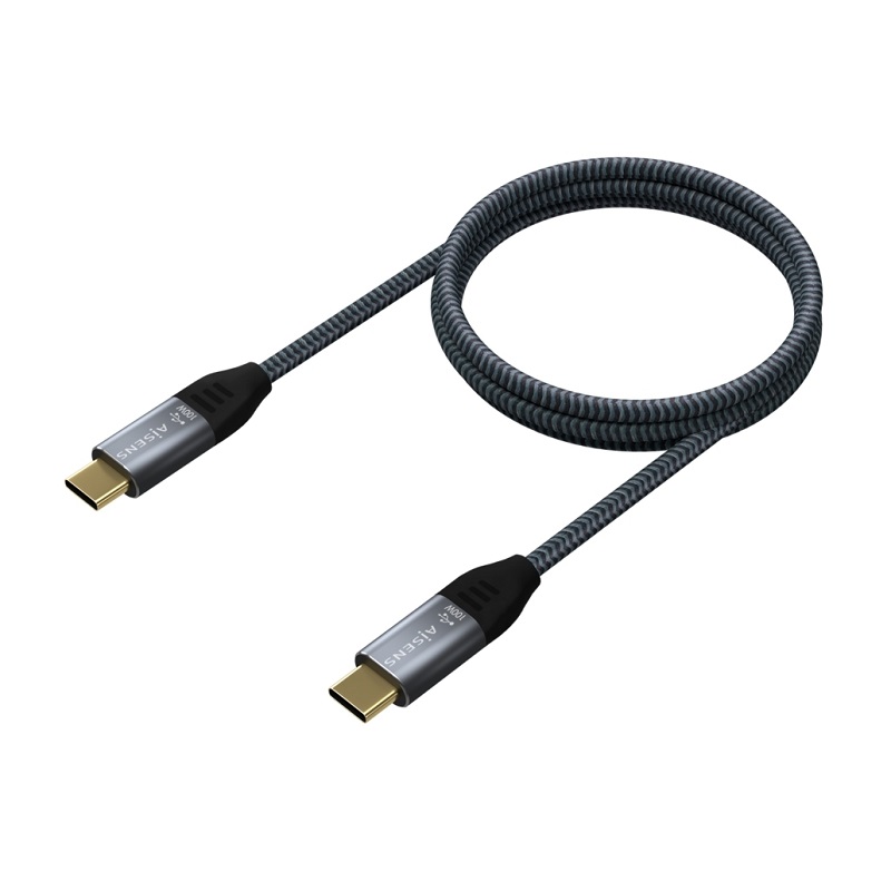 CABLE USB-C 3.2 Gen2 M-M 20GBPS 5A 100W AISENS GRIS 1m
