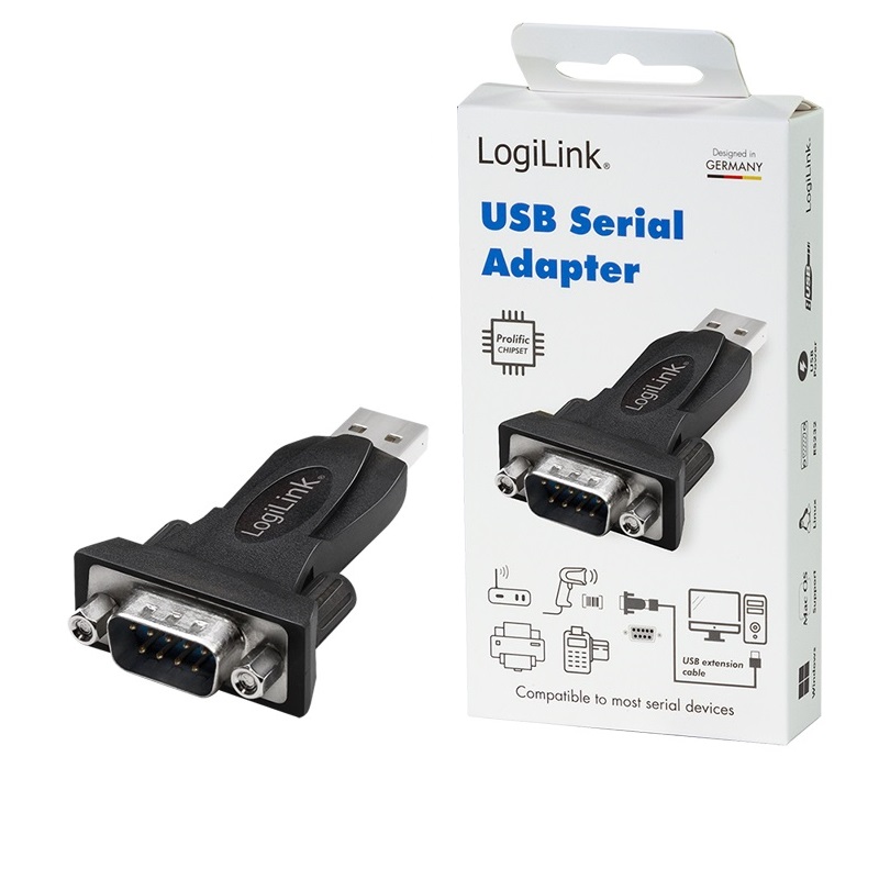 CONVERTIDOR USB 2.0 - RS232 DB9 MACHO LOGILINK
