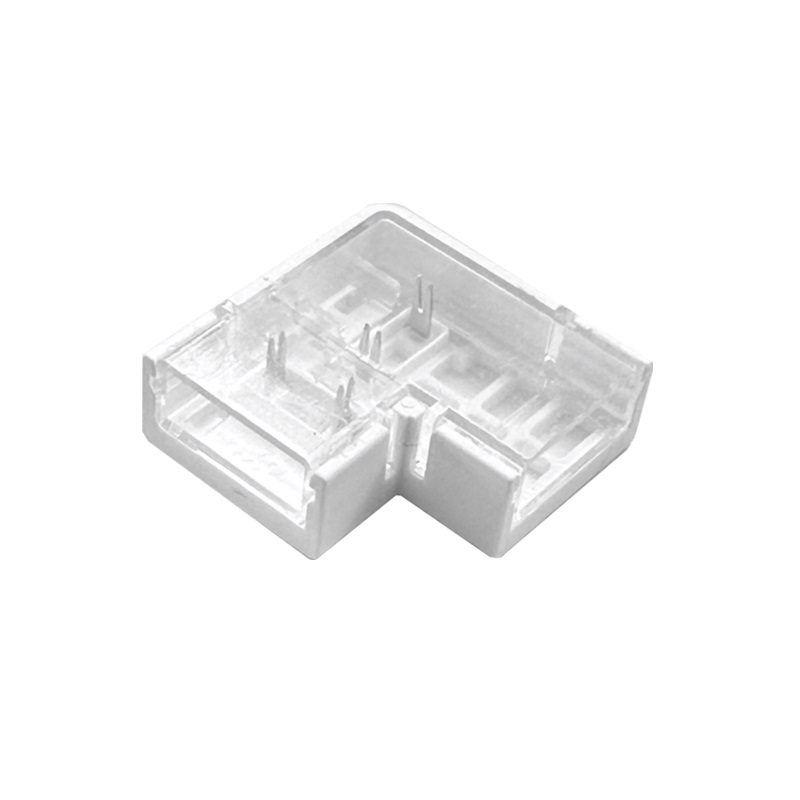 EMPALMADOR ACODADO TIRA LED MONOCOLOR IP44 230V 12mm/6mm